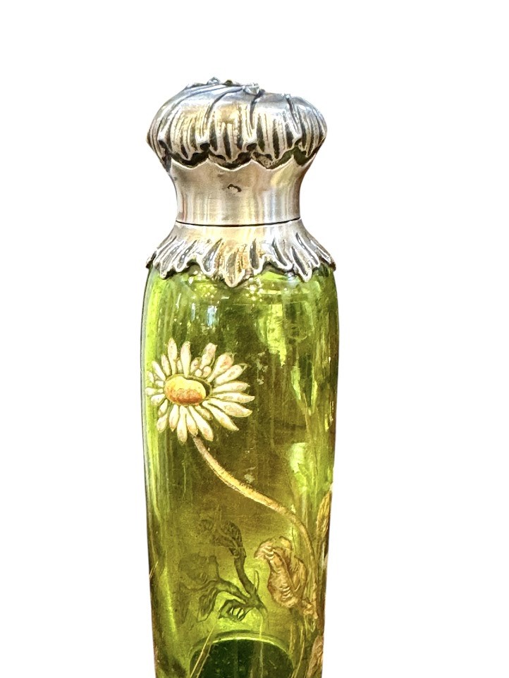 Emile Gallé Flacon à Sel Art Nouveau "Marguerites"-photo-4