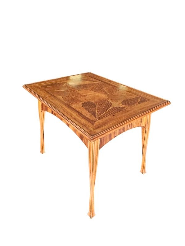 Louis Majorelle Art Nouveau Desk "chestnut Leaves"-photo-1