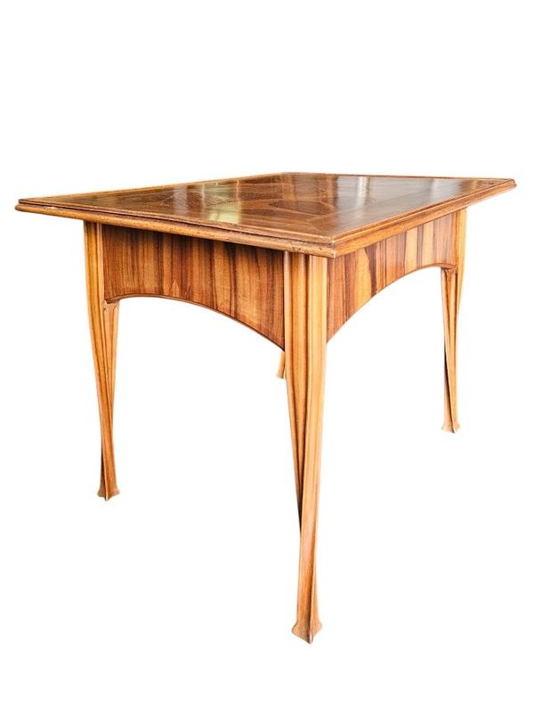Louis Majorelle Art Nouveau Desk "chestnut Leaves"-photo-2