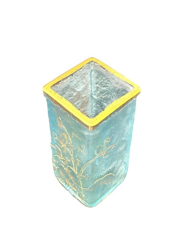 Daum Nancy Art Nouveau Talking Vase "peace And Little"-photo-4
