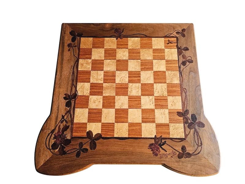 Louis Majorelle Table à Jeux  Art Nouveau "Aux Trèfles"-photo-3