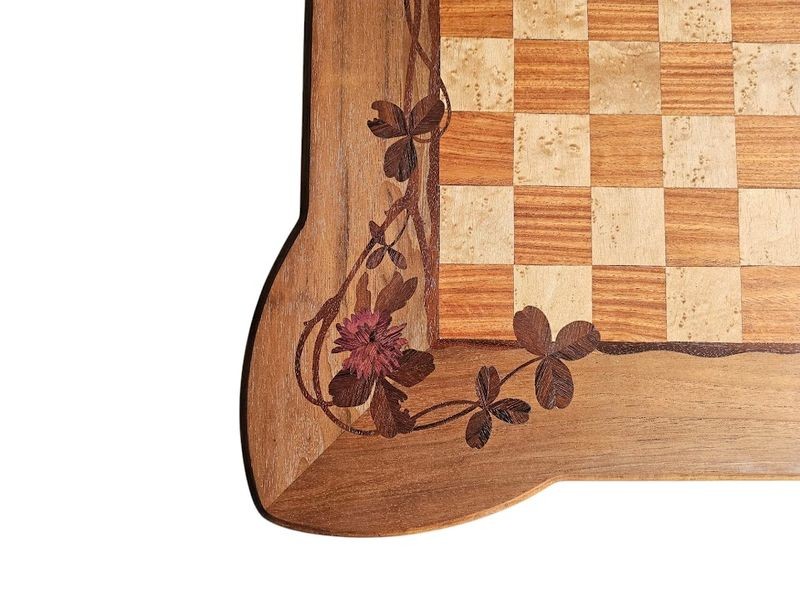 Louis Majorelle Table à Jeux  Art Nouveau "Aux Trèfles"-photo-1