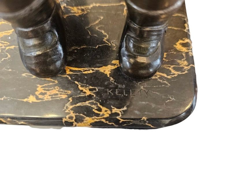 Alexandre Kelety Bronze Art Deco "Secrets D'enfance"-photo-8