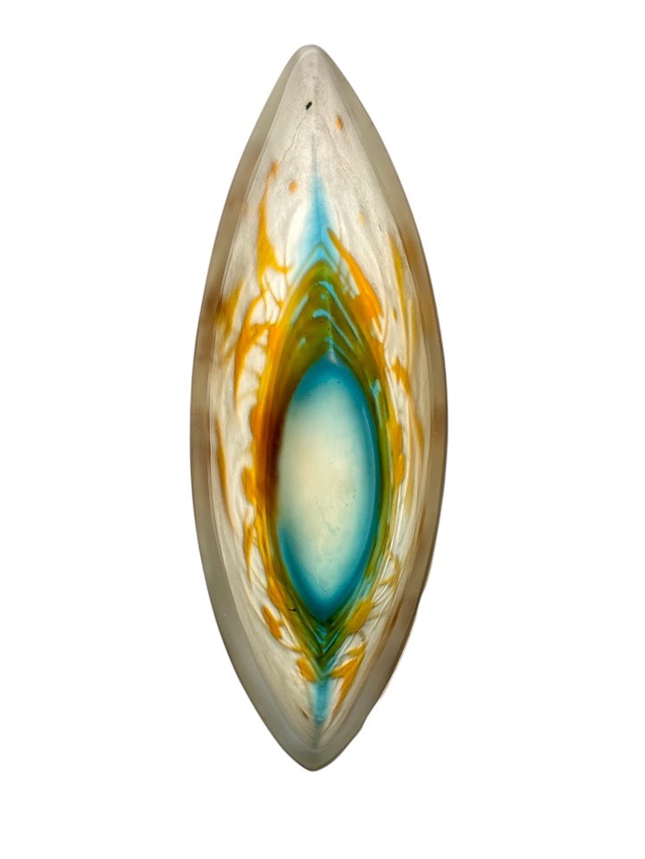 Emile Gallé Art Nouveau "dragonfly" Navette Cup-photo-4