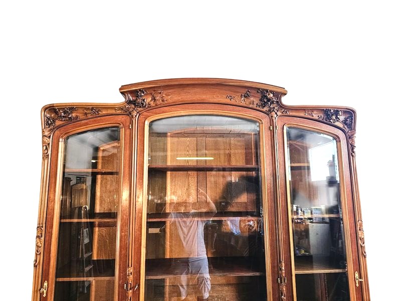 Louis Majorelle Art Nouveau Library "aux Lilas"-photo-3