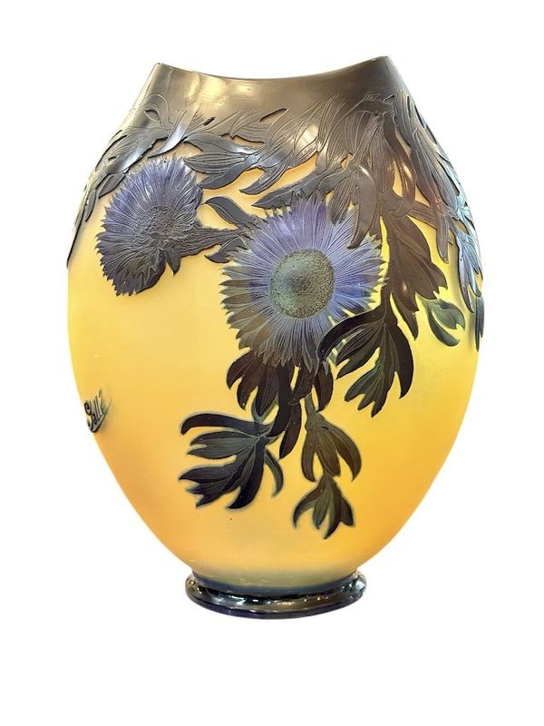 Emile Gallé Art Nouveau Vase "marine Ficoïdes"-photo-2