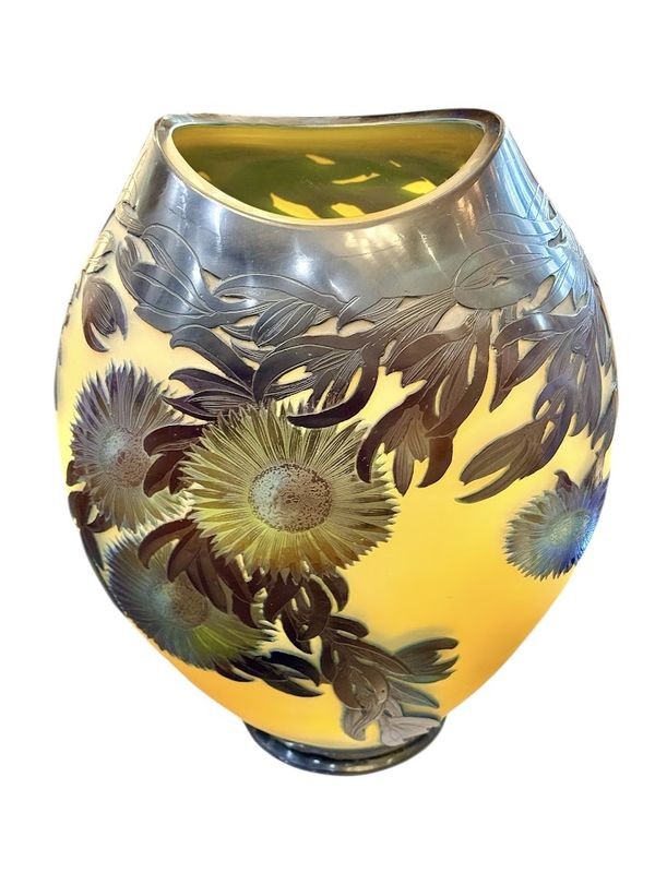 Emile Gallé Art Nouveau Vase "marine Ficoïdes"-photo-1