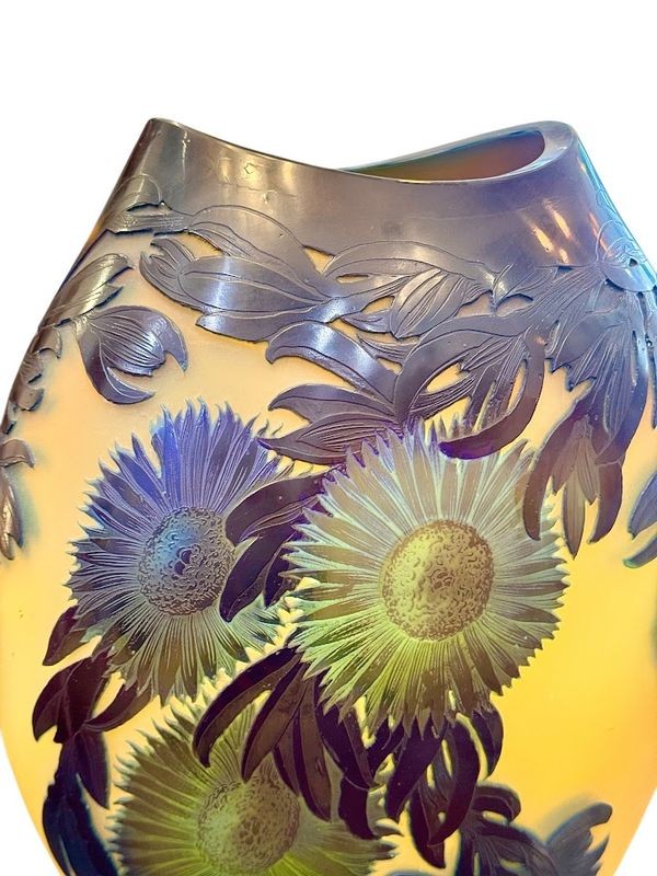 Emile Gallé Art Nouveau Vase "marine Ficoïdes"-photo-2