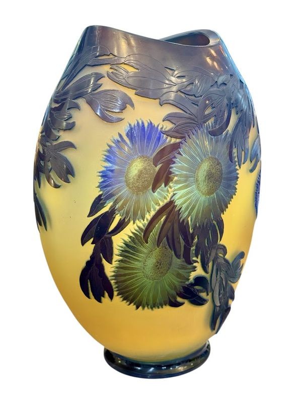 Emile Gallé Art Nouveau Vase "marine Ficoïdes"-photo-3