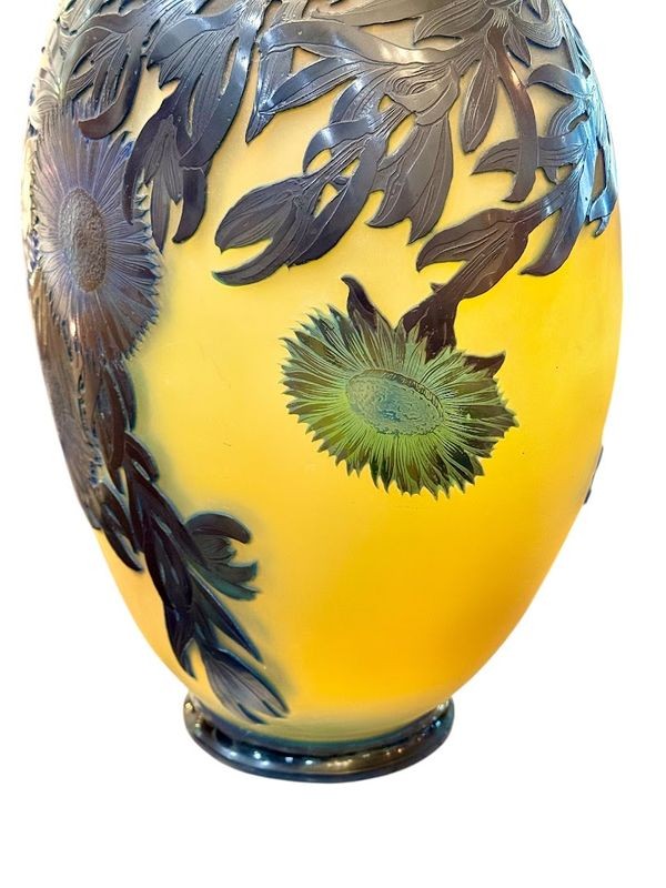 Emile Gallé Art Nouveau Vase "marine Ficoïdes"-photo-4