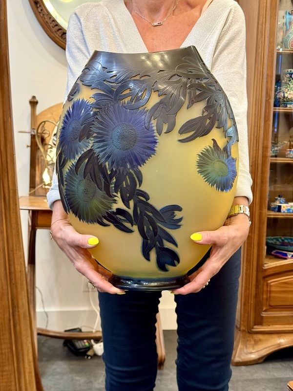 Emile Gallé Art Nouveau Vase "marine Ficoïdes"-photo-5