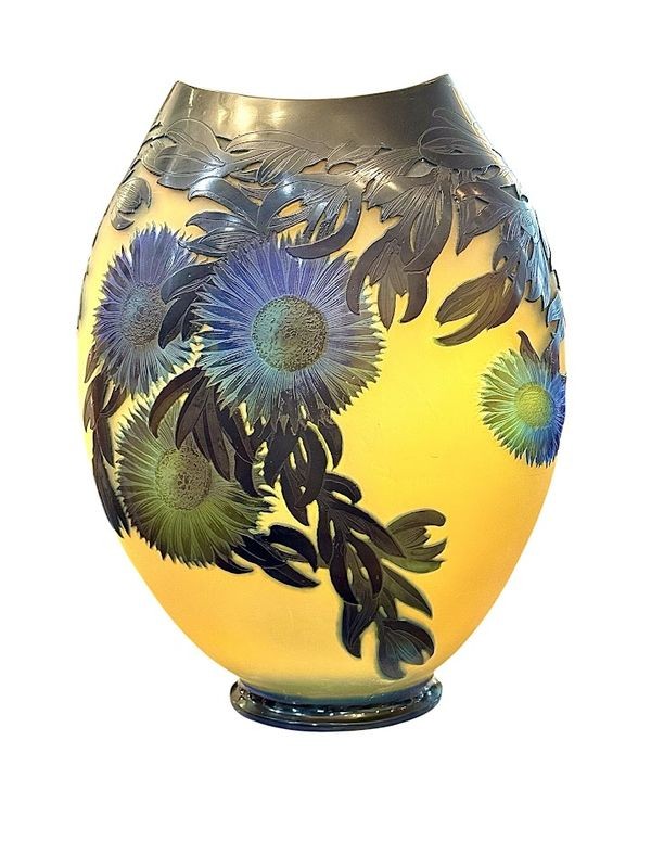 Emile Gallé Art Nouveau Vase "marine Ficoïdes"