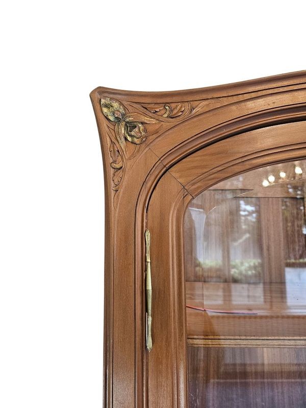 Georges Nowak Importante Bibliothèque Art Nouveau "Aux Orchidées"-photo-2
