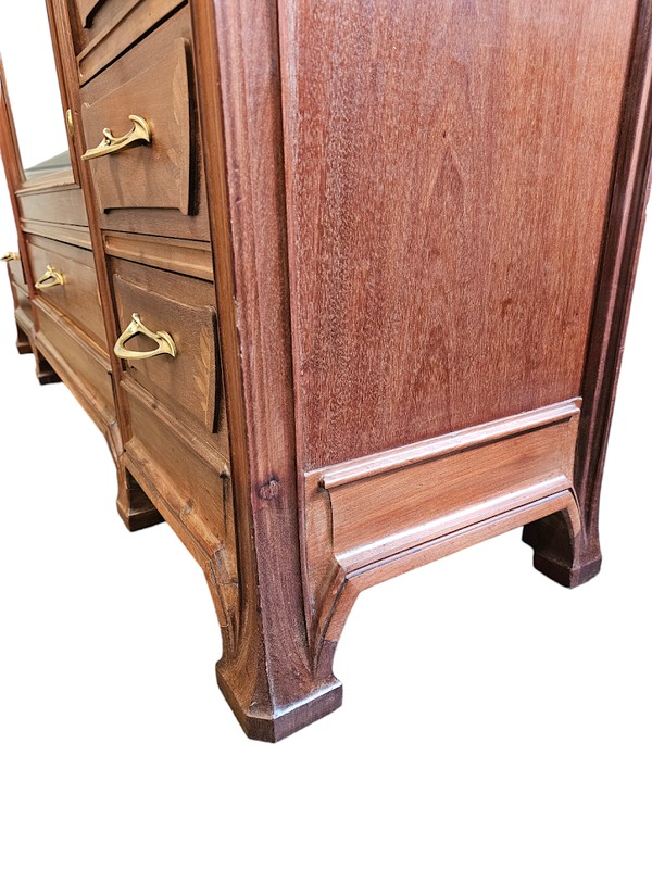 Armoire Art Nouveau Ecole de Nancy "Aux Roses"-photo-2