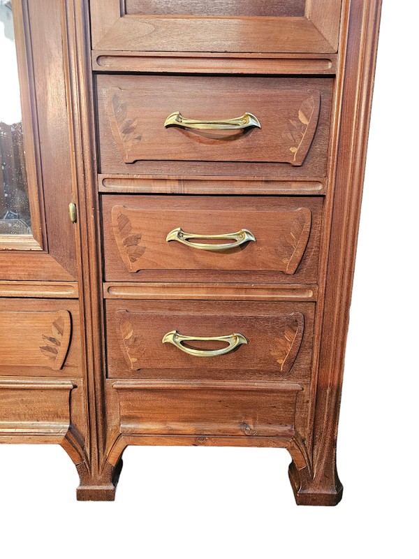 Armoire Art Nouveau Ecole de Nancy "Aux Roses"-photo-5