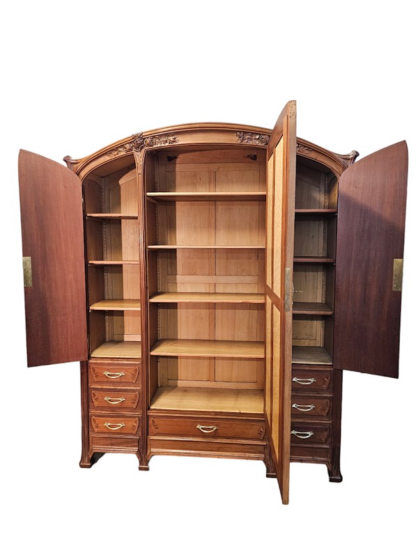 Armoire Art Nouveau Ecole de Nancy "Aux Roses"-photo-6