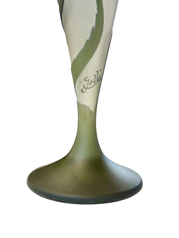 Emile Gallé Vase  Art Nouveau "Aux Lupins"-photo-4