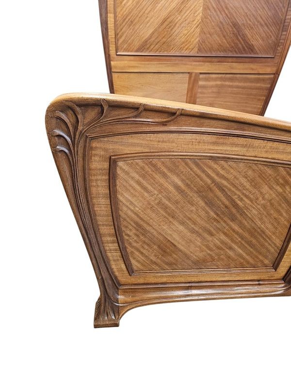 Louis Majorelle Lit Art Nouveau "Moulurations Ornées"-photo-3