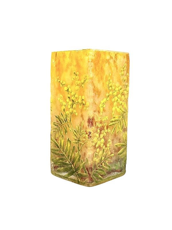 Daum Nancy Art Nouveau Vase "aux Mimosas"-photo-3