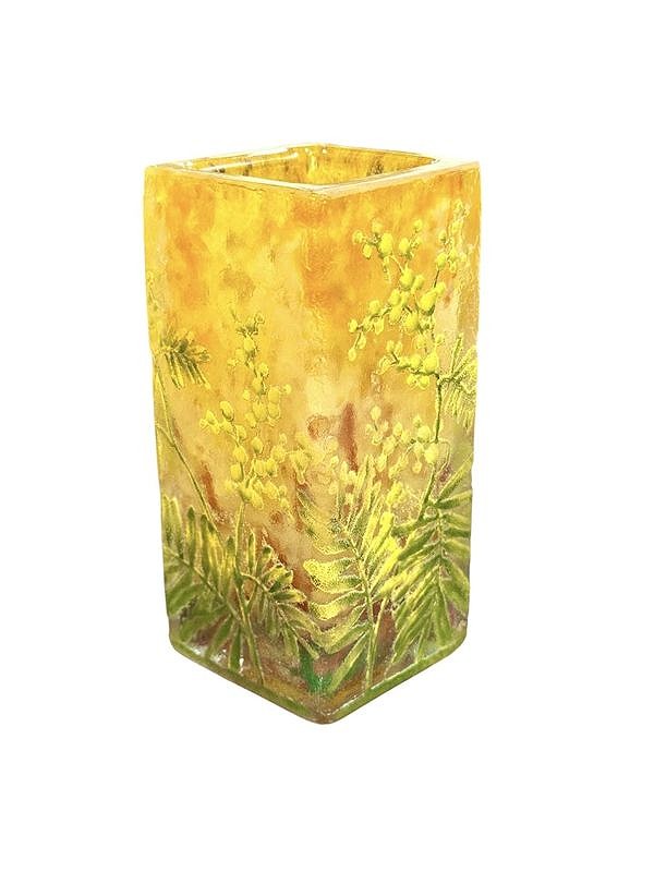 Daum Nancy Art Nouveau Vase "aux Mimosas"