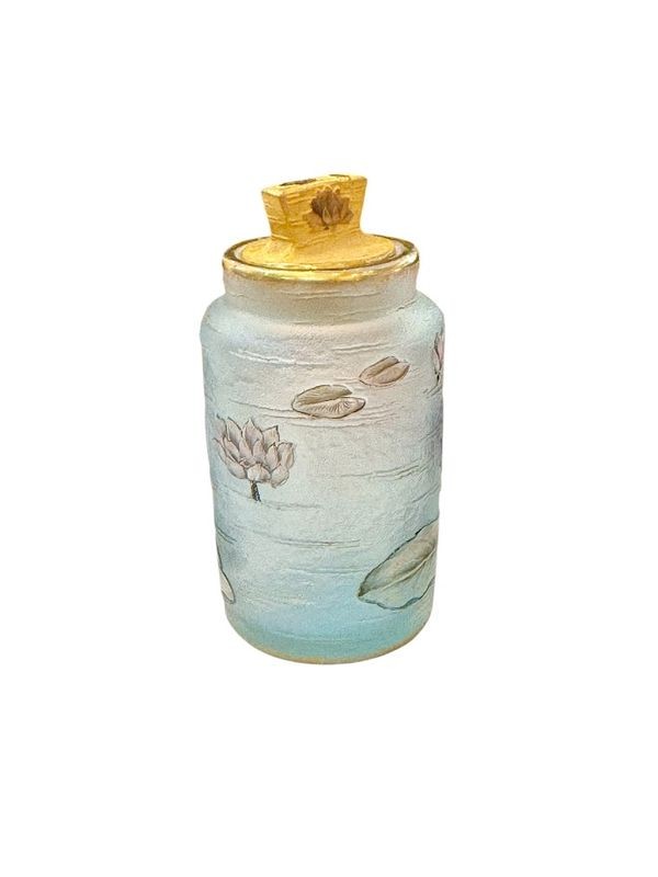 Daum Nancy Flacon Art Nouveau "Nénuphars"-photo-3