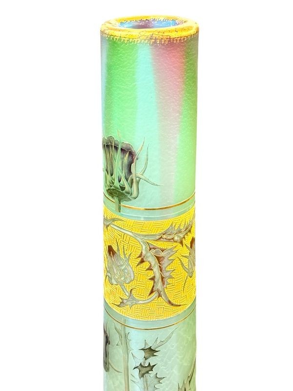 Daum Nancy Grand Vase Art Nouveau "Aux Chardons"-photo-4