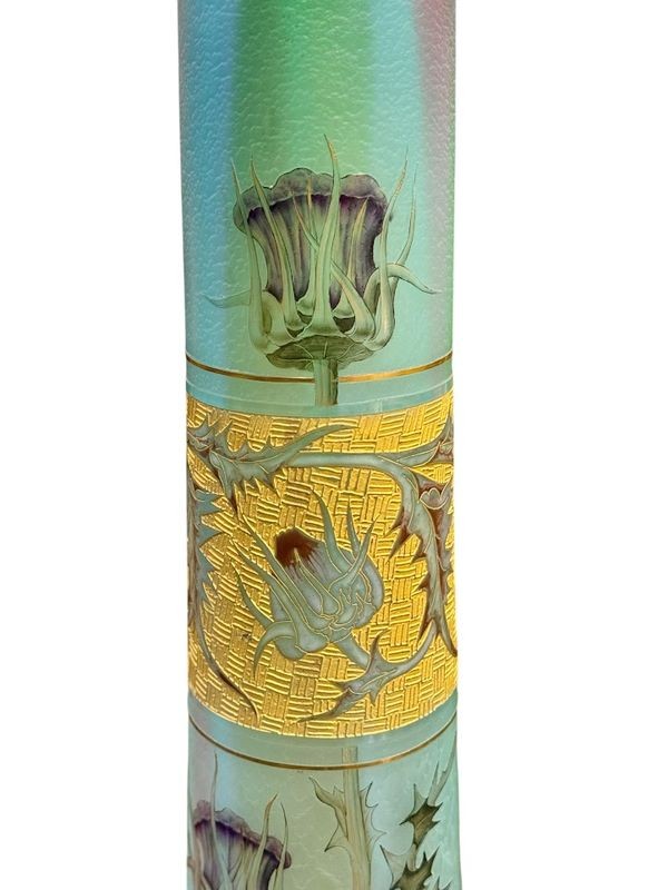 Daum Nancy Grand Vase Art Nouveau "Aux Chardons"-photo-3