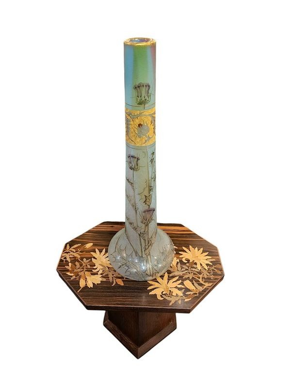 Daum Nancy Grand Vase Art Nouveau "Aux Chardons"-photo-5