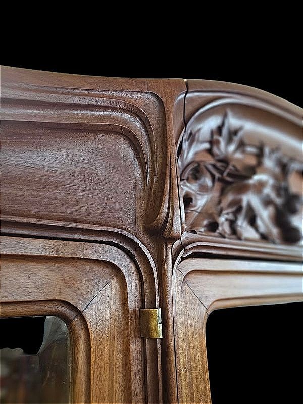 Camille Gauthier Bibliothèque Art Nouveau "Feuilles De Platane"-photo-8