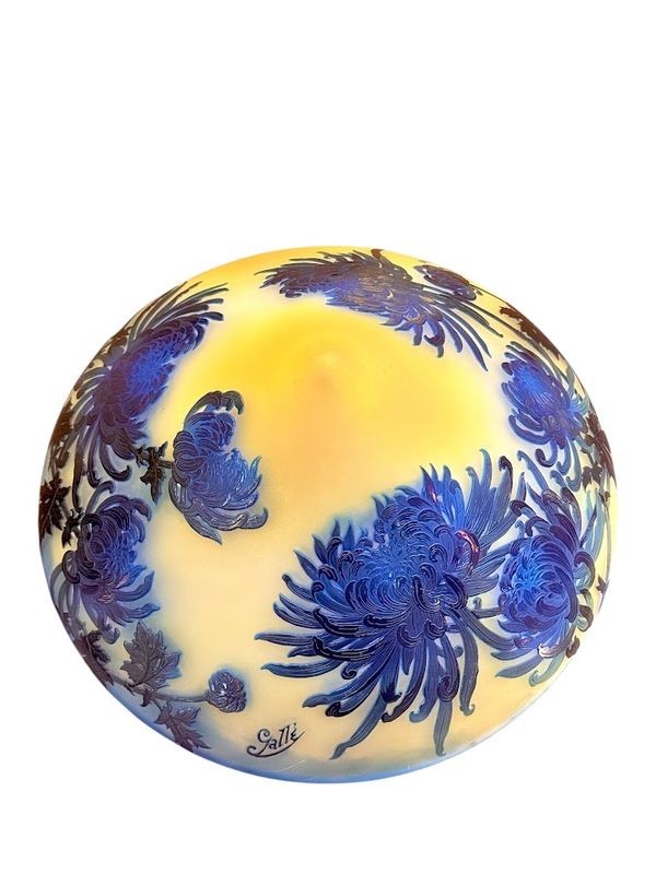 Emile Gallé Art Nouveau Mushroom Lamp "tokyo Chrysanthemums"-photo-4