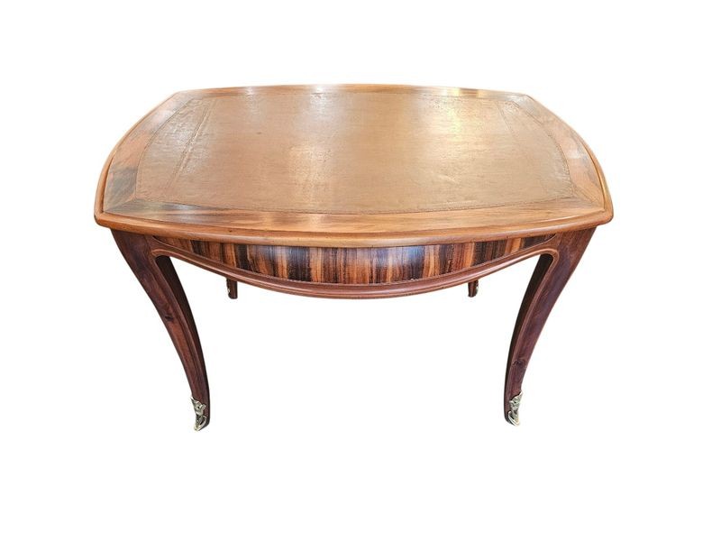 Louis Majorelle Art Nouveau Flat Desk "with Clovers"-photo-3