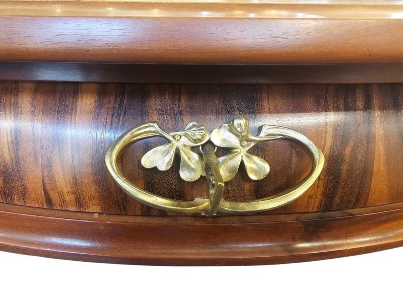 Louis Majorelle Art Nouveau Flat Desk "with Clovers"-photo-4