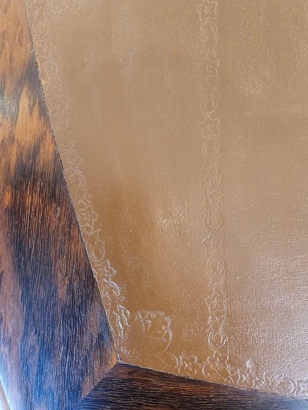 Louis Majorelle Art Nouveau Flat Desk "with Clovers"-photo-5