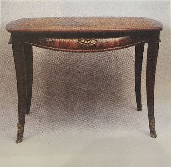 Louis Majorelle Art Nouveau Flat Desk "with Clovers"-photo-7