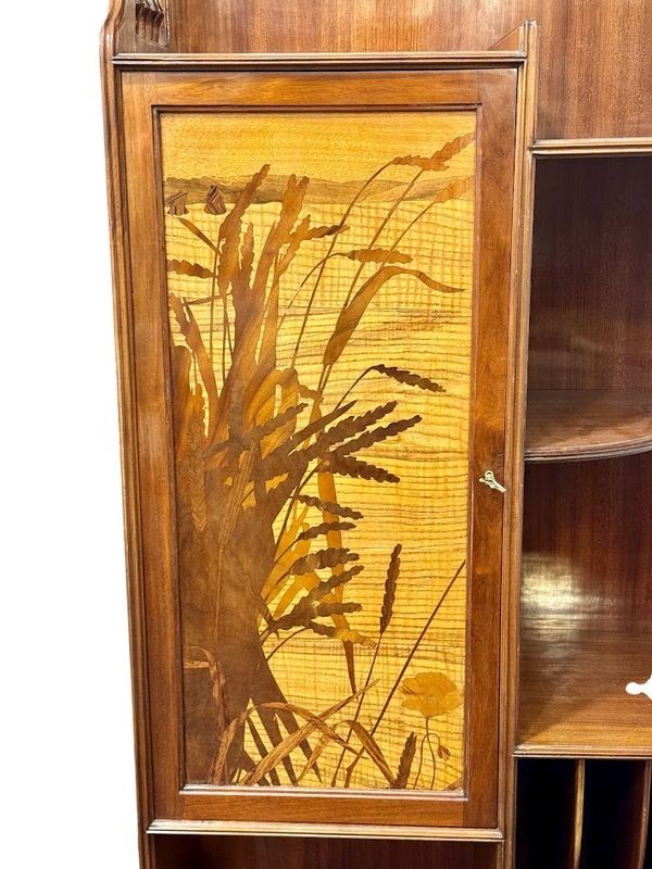 Louis Majorelle Art Nouveau Collector's Cabinet "at The Wheat Fields"-photo-3