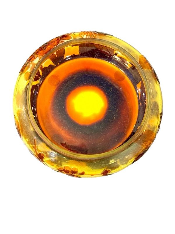 Emile Gallé Art Nouveau Bonbonnière "geraniums"-photo-1