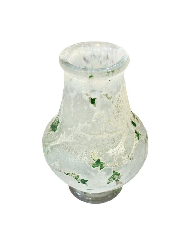 Daum Nancy Art Nouveau Vase "with Thistles"-photo-3