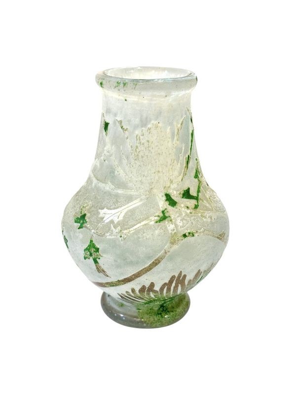 Daum Nancy Art Nouveau Vase "with Thistles"-photo-4