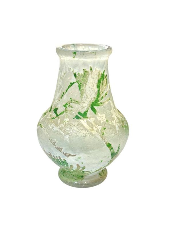 Daum Nancy Art Nouveau Vase "with Thistles"-photo-1