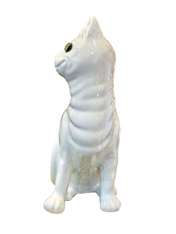 Emile Gallé Chat Assis en Céramique Art Nouveau-photo-2