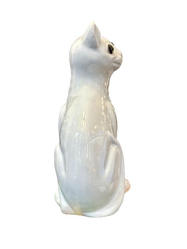 Emile Gallé Chat Assis en Céramique Art Nouveau-photo-4