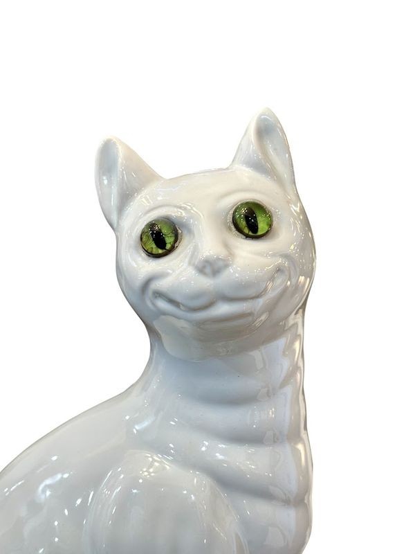 Emile Gallé Chat Assis en Céramique Art Nouveau-photo-1