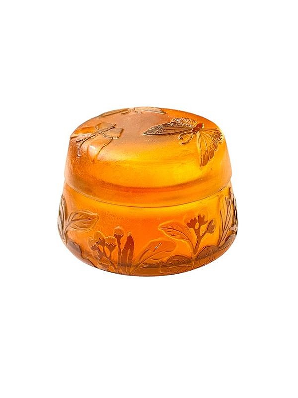 Emile Gallé Bonbonnière Art Nouveau " Aux Papillons"-photo-2