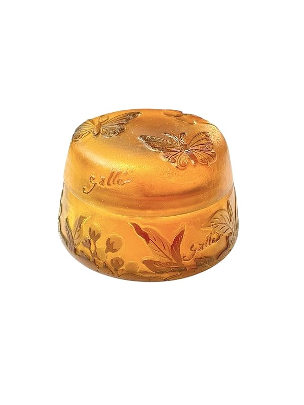 Emile Gallé Bonbonnière Art Nouveau " Aux Papillons"-photo-3