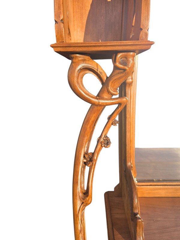 Louis Brouhot Grande Console Art Nouveau "Aux Iris"-photo-2