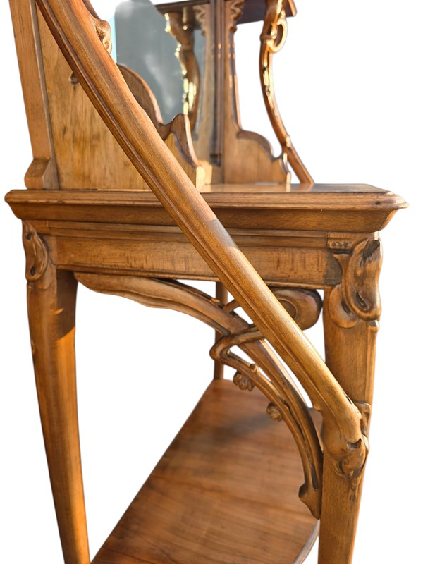 Louis Brouhot Grande Console Art Nouveau "Aux Iris"-photo-4