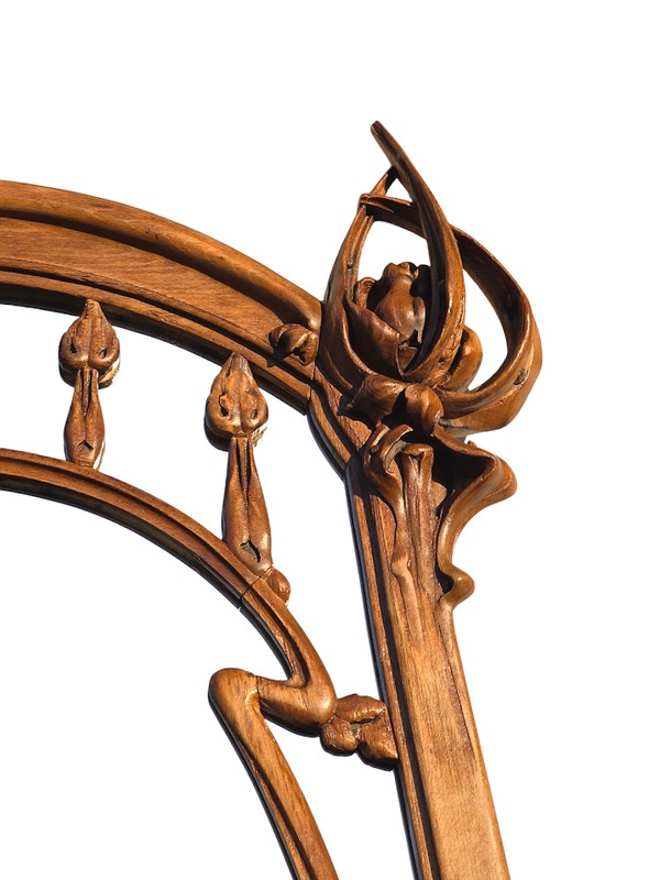 Louis Brouhot Grande Console Art Nouveau "Aux Iris"-photo-7