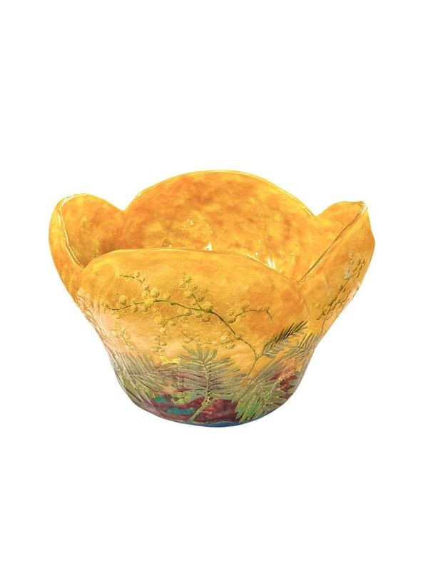 Daum Nancy Art Nouveau Vase "mimosas"-photo-2