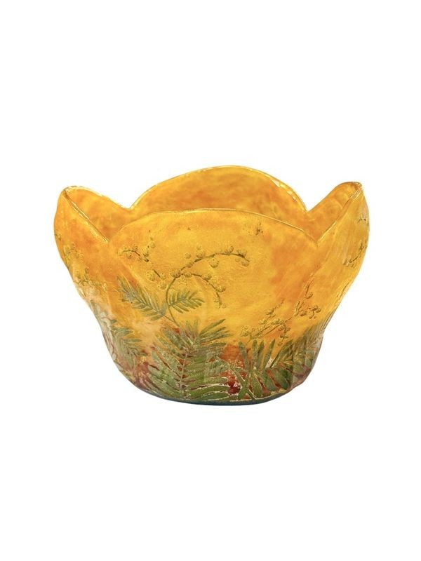 Daum Nancy Art Nouveau Vase "mimosas"-photo-3