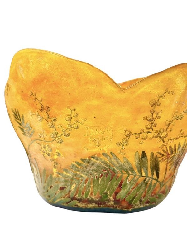 Daum Nancy Art Nouveau Vase "mimosas"-photo-2